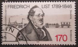 Poštová známka Nemecko 1989 Friedrich List, ekonom Mi# 1429