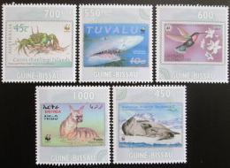 Poštové známky Guinea-Bissau 2010 Fauna, WWF Mi# 4810-14 Kat 13€