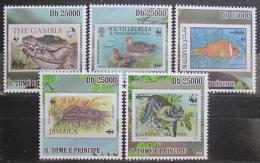 Poštové známky Svätý Tomáš 2010 Fauna WWF na známkách Mi# 4637-41 Kat 12€