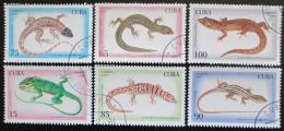 Poštové známky Kuba 1994 Jašterice Mi# 3792-97 Kat 6.50€