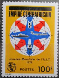 Poštová známka SAR 1977 Svìtový den telekomunikace pretlaè Mi# 448