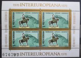 Poštové známky Rumunsko 1978 Decebalus, INTEREUROPA Mi# Block 151