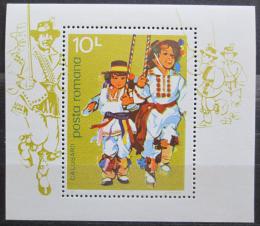 Poštová známka Rumunsko 1977 Taneèníci Mi# Block 145