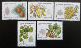 Poštové známky SSSR 1980 Chránìné stromy Mi# 5002-06