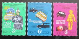 Poštové známky SSSR 1979 Bezpeènos� silnièního provozu Mi# 4903-05