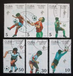 Poštové známky Kuba 1990 MS ve futbale Mi# 3356-61