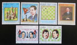 Poštové známky Kuba 1988 Šach, Capablanca Mi# 3199-3204 Kat 10€