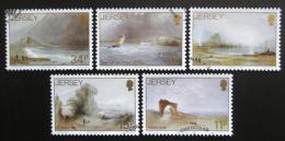 Poštovní známky Jersey, Velká Británie 1987 Vánoce, umìní Mi# 420-24