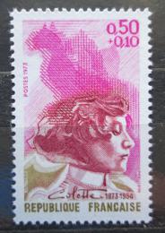 Poštová známka Francúzsko 1973 Gabrielle-Sidonie Colette, spisovatelka Mi# 1837