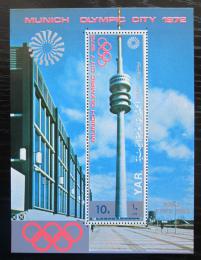 Poštová známka Jemen 1970 LOH Mnichov, televizní vìž Mi# Block 145