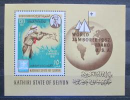 Poštová známka Aden Kathiri 1967 Skautské setkání Mi# Block 8 A Kat 15€
