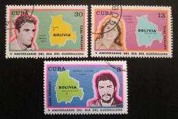Poštové známky Kuba 1972 Guerrilla, Che Guevara Mi# 1813-15