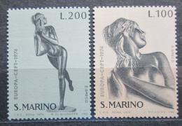 Poštové známky San Marino 1974 Európa CEPT, sochy Mi# 1067-68