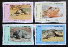 Poštové známky Laos 1996 Moøské korytnaèky Mi# 1547-50 Kat 8€