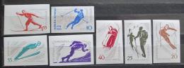 Poštové známky Rumunsko 1961 Lyžovanie neperf. Mi# 1965-71 Kat 7.50€ 