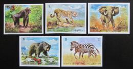 Poštové známky Umm al-Kuvajn 1971 Africká fauna neperf. Mi# 478-82 B
