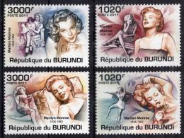Poštové známky Burundi 2011 Marilyn Monroe Mi# 2218-21 Kat 9.50€