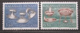 Poštové známky Grónsko 1986 Pøedmìty bìžné potøeby Mi# 165-66