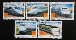 Potov znmky Kuba 2001 Japonsk vlaky Mii# 4359-63