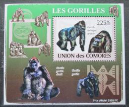 Poštová známka Komory 2009 Gorily Mi# 2144 Block