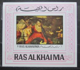 Poštová známka Rás al-Chajma 1970 Vianoce, Umenie neperf. Mi# Block 78 B Kat 10€