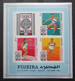 Poštové známky Fudžajra 1968 LOH Mexiko neperf. Mi# Block B 9 B