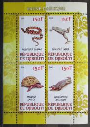 Poštové známky Džibutsko 2011 Obojživelníky a plazy Mi# N/N