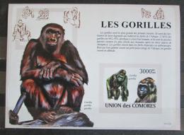 Poštová známka Komory 2009 Gorily neperf., vzácné Mi# Block 478 B