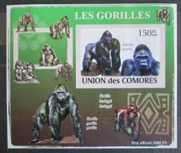 Poštová známka Komory 2009 Gorily neperf. Mi# 2143 B Block