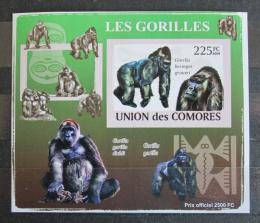 Poštová známka Komory 2009 Gorily neperf. Mi# 2144 B Block