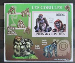 Poštová známka Komory 2009 Gorily neperf. Mi# 2147 B Block