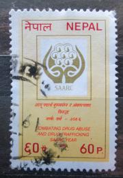 Poštová známka Nepál 1989 Boj proti drogám Mi# 497