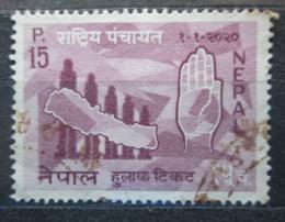 Poštová známka Nepál 1963 Mapa Nepálu Mi# 173
