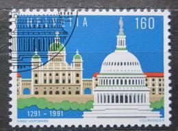 Poštová známka Švýcarsko 1991 Bundeshaus a Capitol Mi# 1442