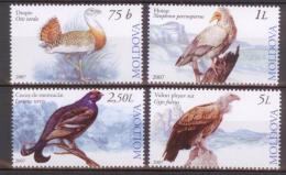 Poštové známky Moldavsko 2007 Vtáci Mi# 590-93 Kat 8€