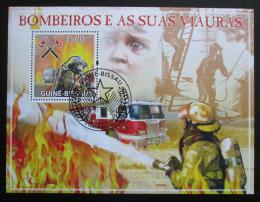 Poštová známka Guinea-Bissau 2009 Hasièi Mi# Block 716 Kat 14€ - zväèši� obrázok
