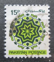 Poštová známka Pakistan 1980 Geometrický ornament Mi# 513