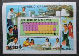 Poštová známka Maldivy 1982 Vzdìlání Mi# Block 87
