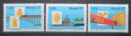 Poštové známky Brazílie 1977 Ozbrojené síly Mi# 1633-35