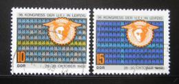 Poštové známky DDR 1969 Kongres UFI Mi# 1515-16