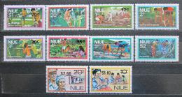 Poštové známky Niue 1977 Hospodáøství pretlaè TOP SET Mi# 178-87