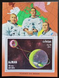 Poštová známka Adžmán 1968 První let na Mìsíc Mi# Block 68 Kat 9€
