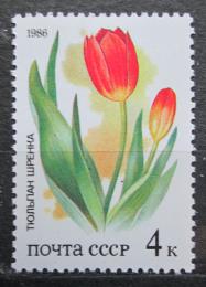 Poštová známka SSSR 1986 Tulipány Mi# 5573