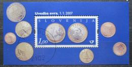 Poštová známka Slovinsko 2007 Pøijetí Eura Mi# Block 31