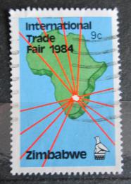 Potov znmka Zimbabwe 1984 Mapa Afriky Mi# 286 - zvi obrzok