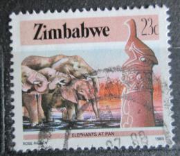 Poštová známka Zimbabwe 1985 Slony Mi# 321 A