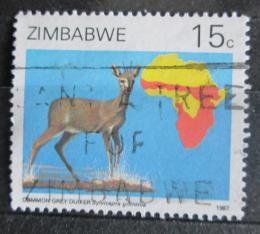 Poštová známka Zimbabwe 1987 Chocholatka schovávaná Mi# 368