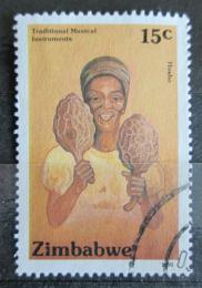 Poštová známka Zimbabwe 1991 Hudební nástroj Hosho Mi# 454
