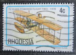 Poštová známka Rhodésia, Zimbabwe 1978 Dvojplošník bratøí Wrightù Mi# 221