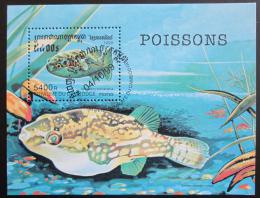 Poštová známka Kambodža 1999 Ryby Mi# Block 259